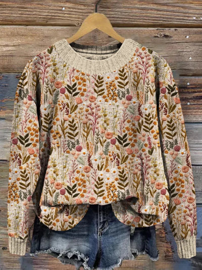 MEGAN™ | Comfortable Floral Sweater