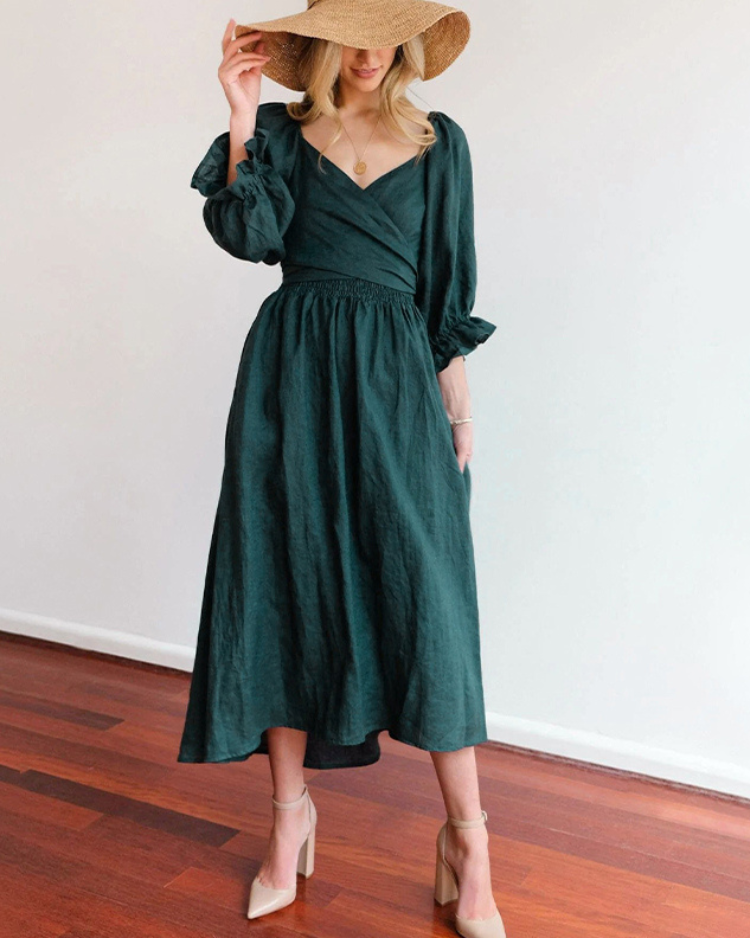 SELINA™ | Wrap maxi dress