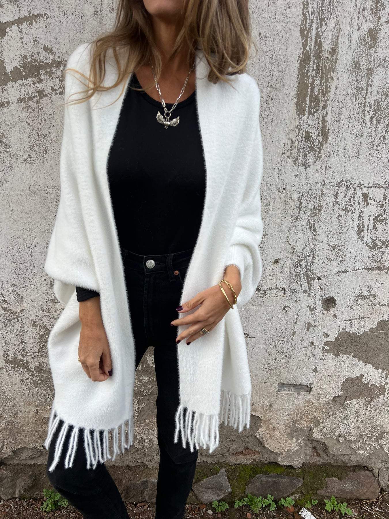 OLIVE™ | Casual Tassel Shawl Coat