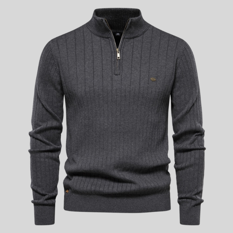 HYE™ | Muscle Fit Casual Ribbed Sweater