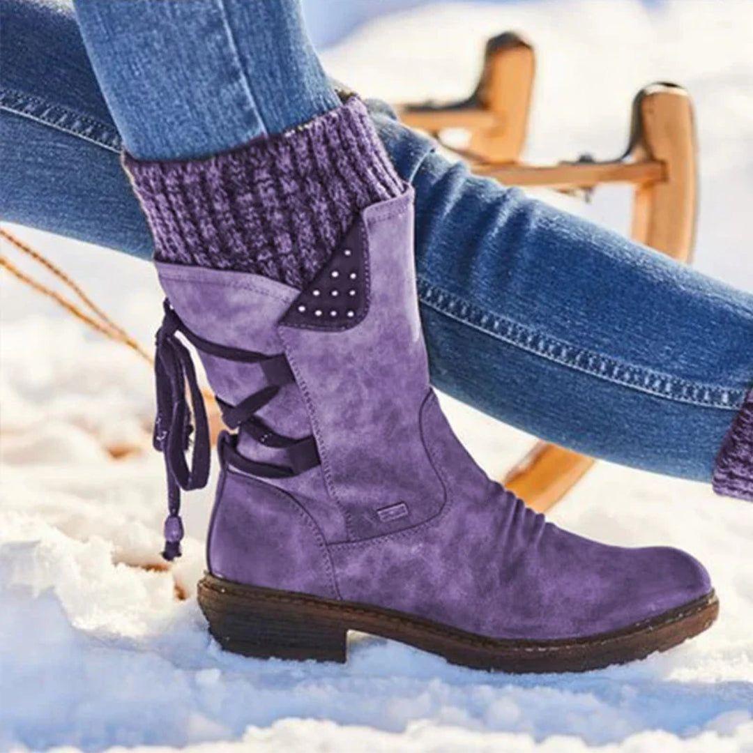 JUDY™ | Colorful Winter Lace-Up Boots