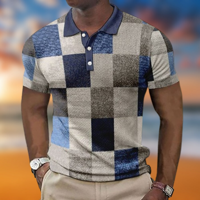 BRUNO™｜Checked polo shirt