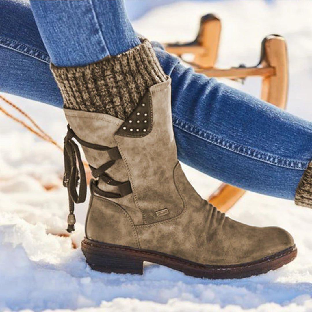 JUDY™ | Colorful Winter Lace-Up Boots