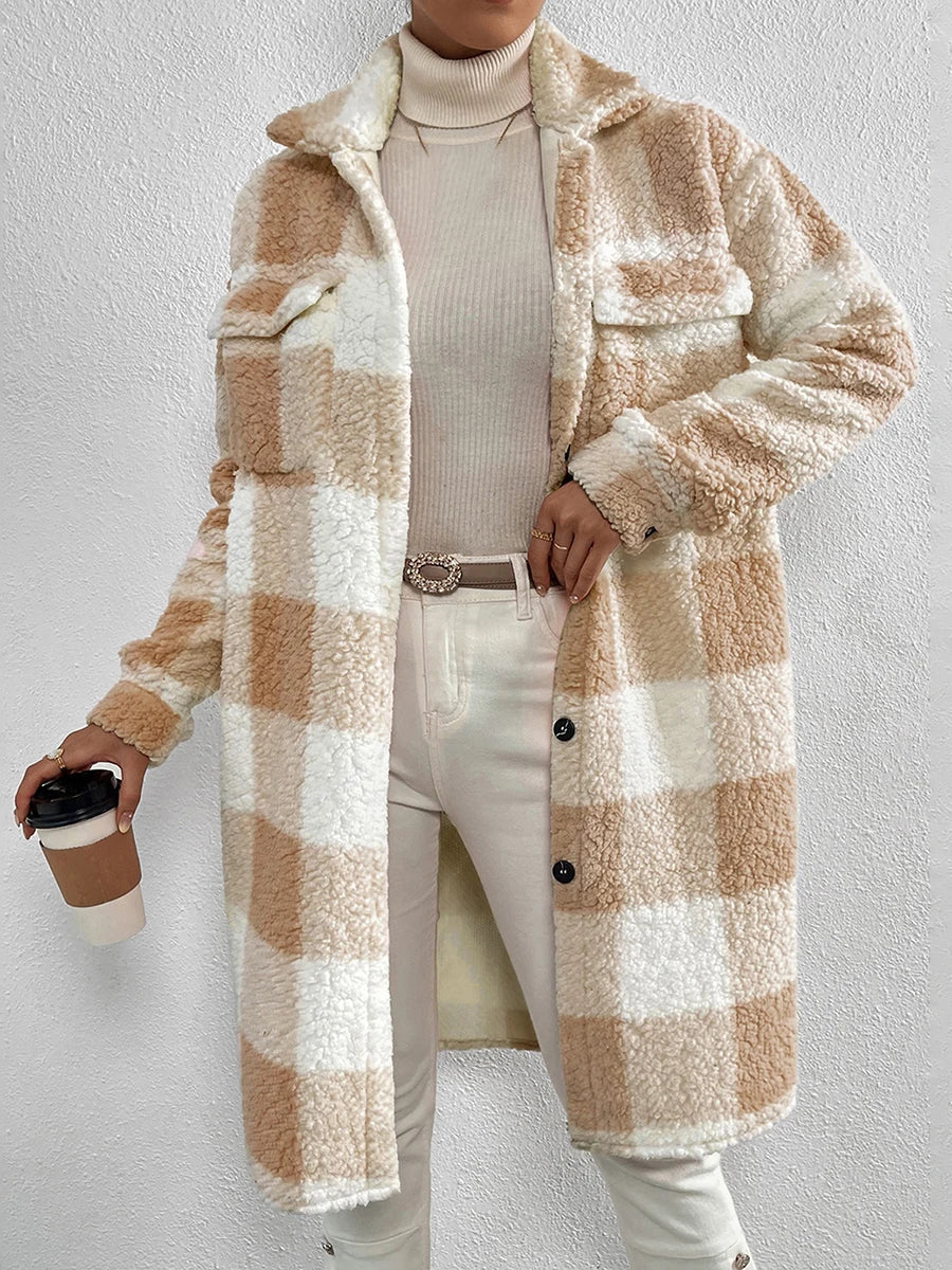 AMARA™ | Timeless Plaid Long Coat