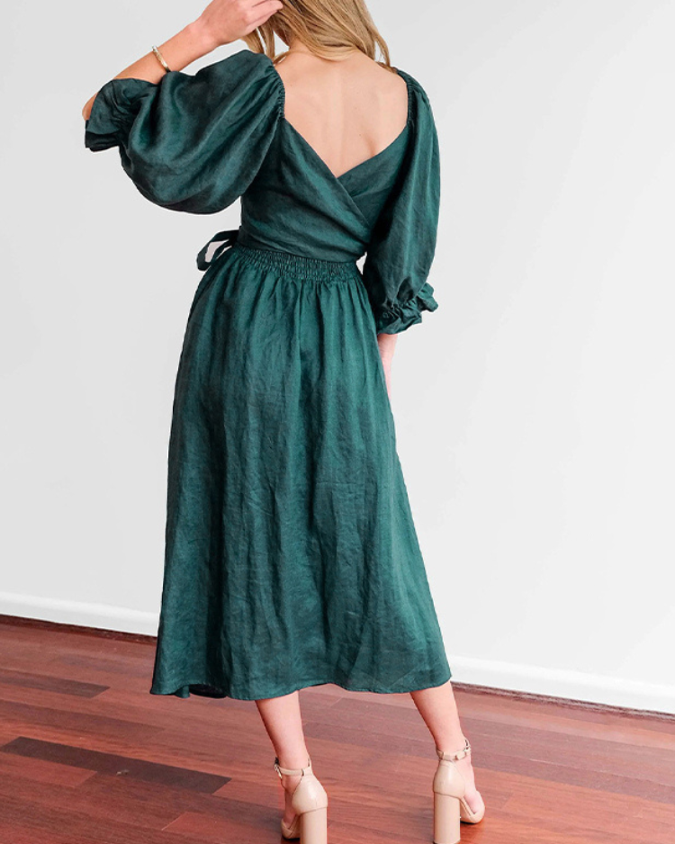 SELINA™ | Wrap maxi dress