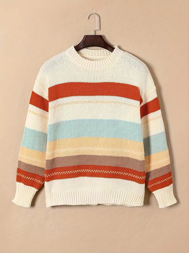 STRELA™ | Striped Crew Neck Sweater