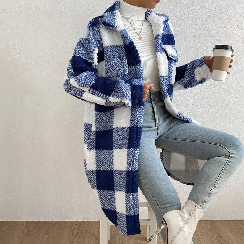 AMARA™ | Timeless Plaid Long Coat