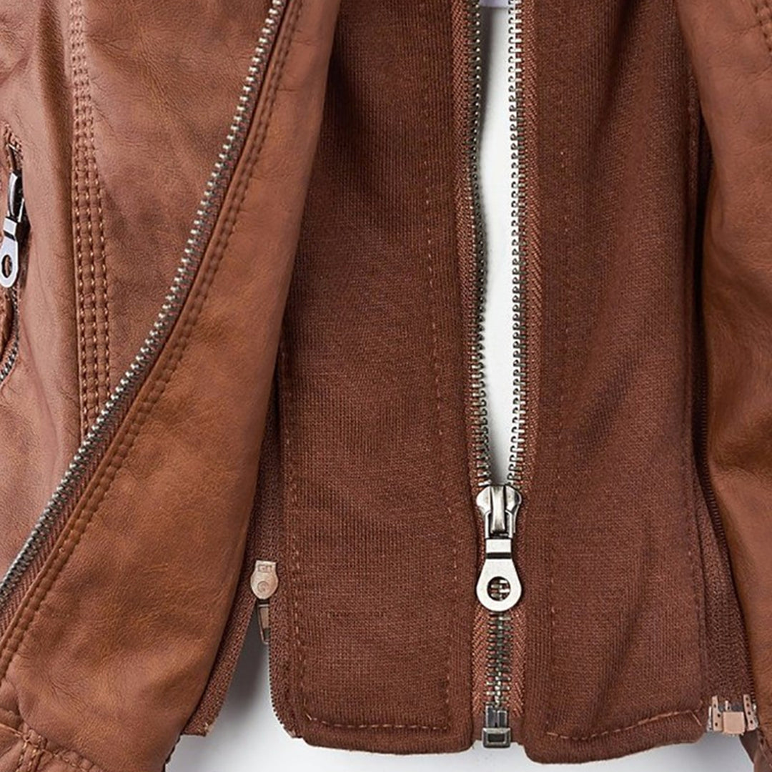 ABBIE™ | Vegan women's leather jacket