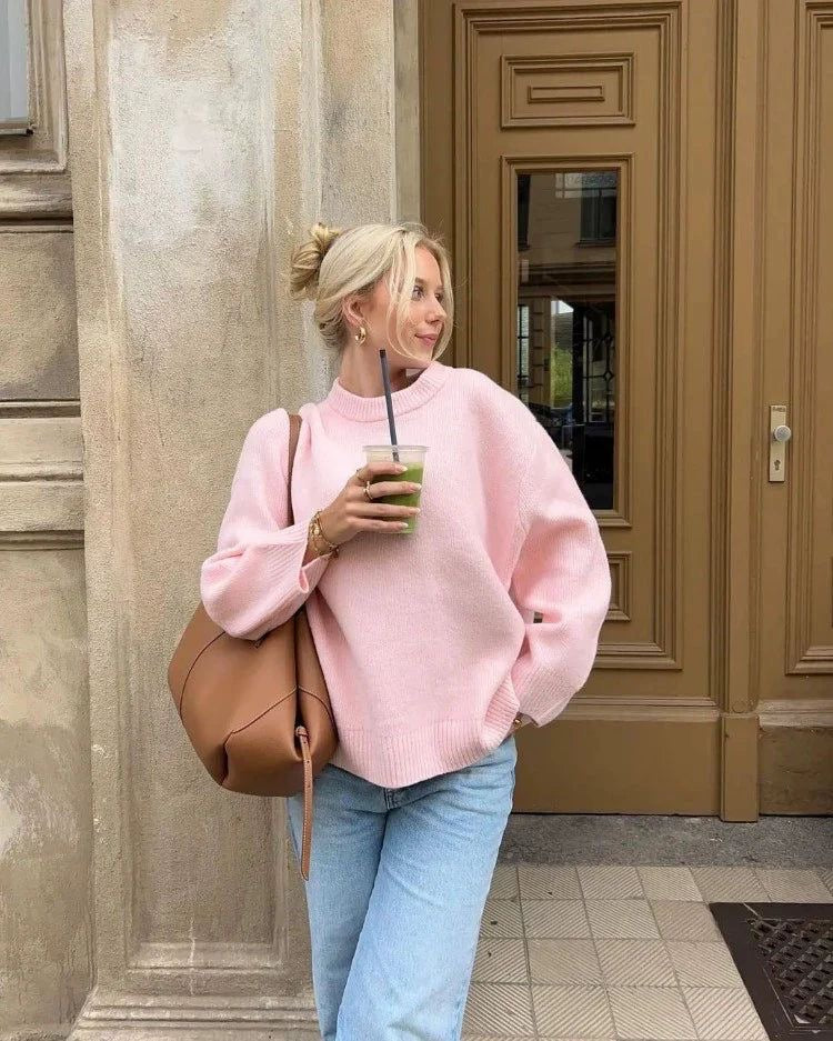 ALONA™ | Oversized Pink sweater