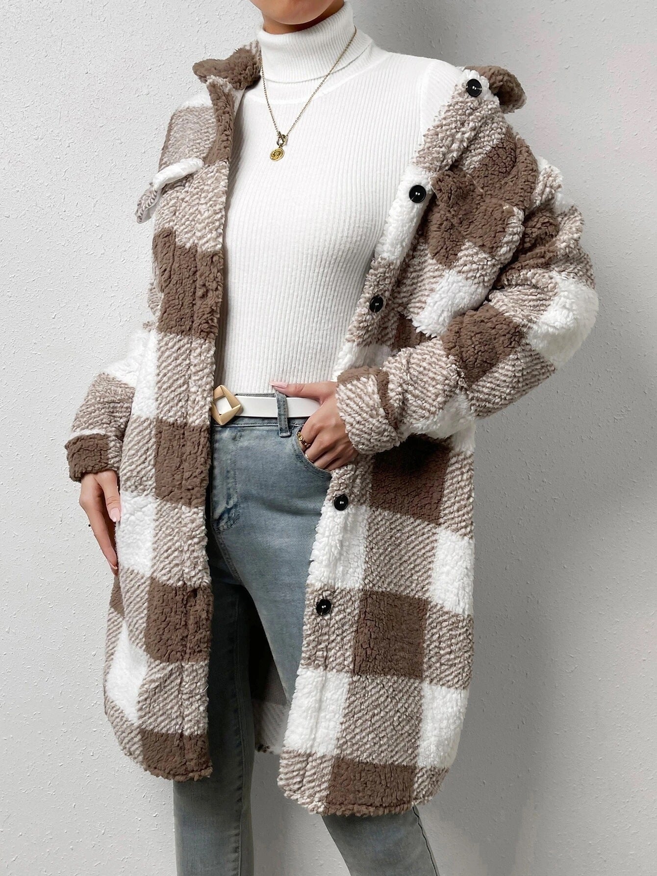 AMARA™ | Timeless Plaid Long Coat