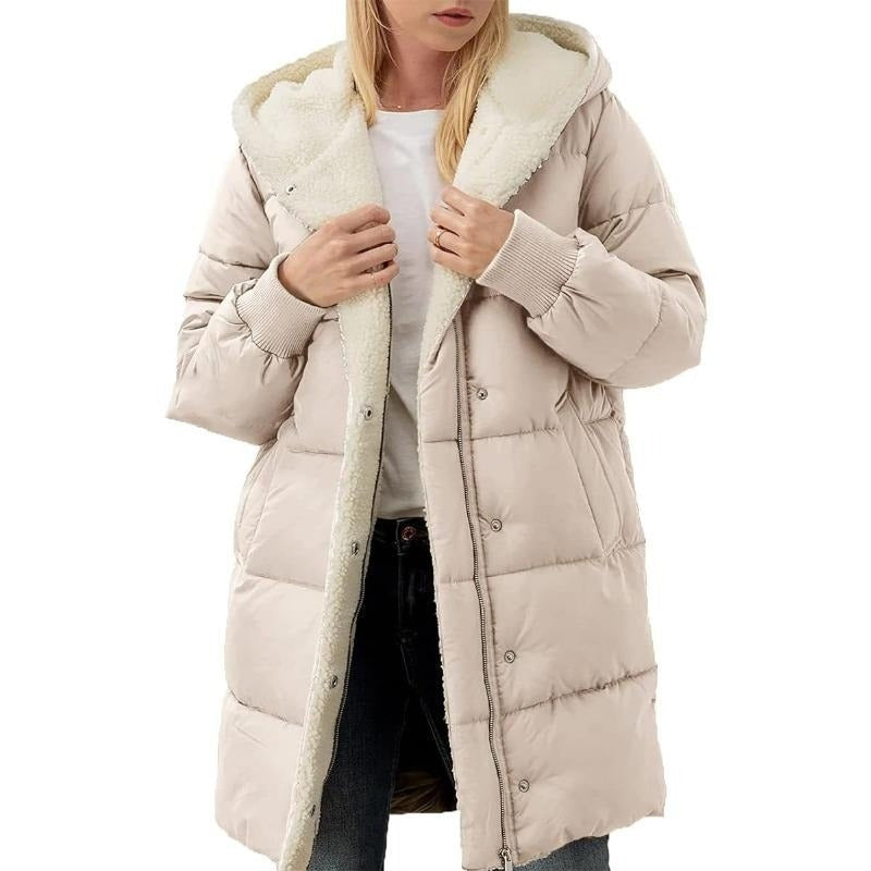 VALORA™ | Plush-Lined Hooded Coat