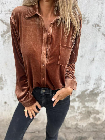 GLAM™ | Velvet Shirt