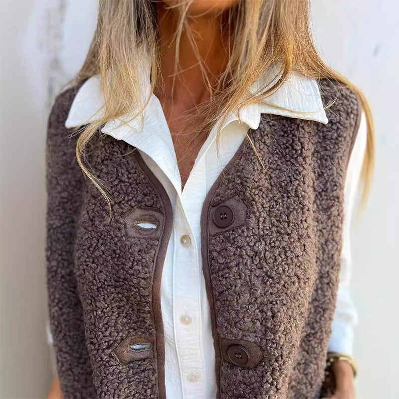 GIGI™ | Button Down Short Warm Vest